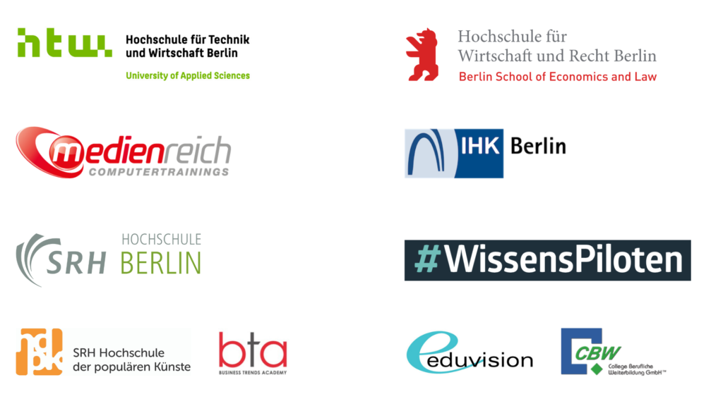 Education Seminar and Webinar Education Partners and References Argo.Berlin: SRH Hochschule Berlin, BTA - Business Trends Academy, Eduvision, Wissenshelden, IHK Berlin, HWR - Hochschule für Recht und Wirtschaft Berlin, Medienreich Computertrainings, SRH Hochschule der populären Künste, HTW - Hochschule Wirtschaft und Technik Berlin , CBW - College berufliche Weiterbildung GmbH