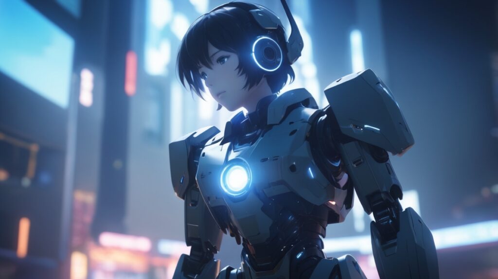 Robot Girl in Future City