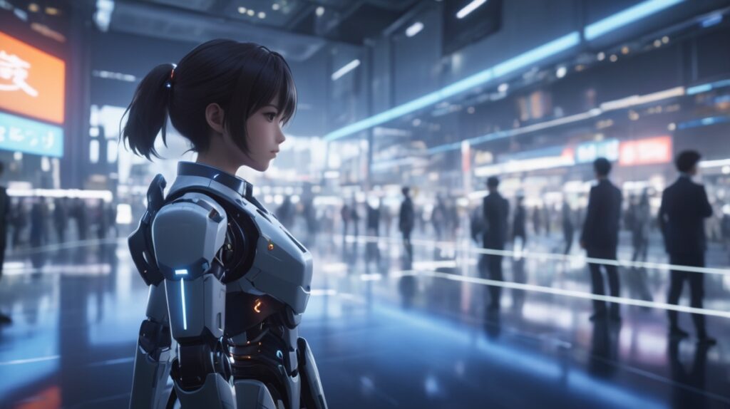 Robot Girl in Future City